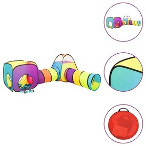 Tenda da Gioco per Bambini con Palline Multicolore 190x264x90cm, Tenda da Gioco per Bambini 250 Palline Multicolore 190x264x90cm