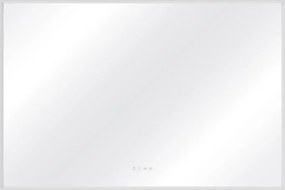 Specchio con illuminazione integrata bagno rettangolare SENSEA L 135 x H 90 x P 3.85 cm grigio / argento