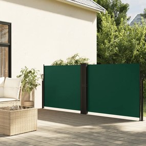 Tenda Da Sole Laterale Retrattile Verde Scuro 120x1000 Cm /
