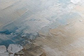 Quadro su tela – Imitazione di pittura a olio di spiaggia e cielo