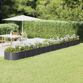 Letto Da Giardino İn Acciaio A Polvere 620x80x36 Cm Antracite /