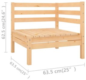 Set Divani da Giardino 10 pz in Legno Massello di Pino