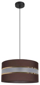 Lampadario su corda  CORAL 1xE27/60W/230V d. 40 cm marrone