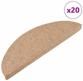 Tappetini Autoadesivi Per Scale 20 Pz Beige 56x17x3 Cm /