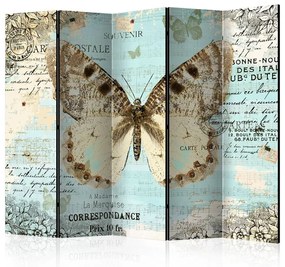 Paravento Postcard with butterfly II [Room Dividers]