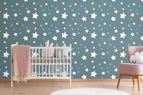 Carta da parati – Stelline spaziali con sfondo blu