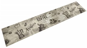 Tappeto Da Cucina Lavabile Grigio Caffè 60x300 Cm İn Velluto /