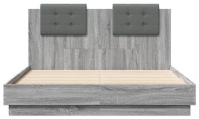 Giroletto testiera grigio sonoma 140x190 cm legno multistrato