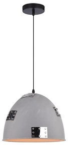 Lampadario a sospensione con filo PATCH 1xE27/60W/230V grigio
