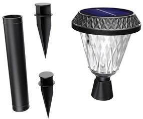 Lampada Solare da Giardino a Picchetto IP65 200 lumen con Telecomando Colore Bianco Naturale 4.000K