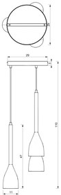 Lampadario su corda ISTAPPAR 3xE27/60W/230V nero