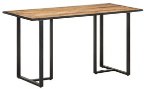 Tavolo da Pranzo 140 cm in Legno di Mango Grezzo