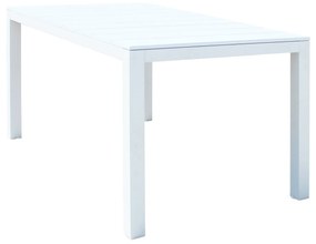 ALASKA - set tavolo in alluminio cm 148/214 x 85 x 75,5 h con 4 poltrone Aulus