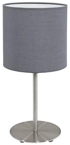 Eglo 55215 - Lampada da tavolo PASTERI 1xE14/40W/230V grigio