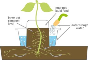 Fioriera con serbatoio d'acqua - Garden Pleasure