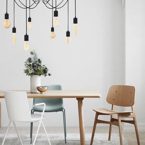 Lampadario a sospensione con filo KABLUNI 8xE27/100W/230V ragno