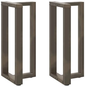 Gambe Tavolo Bar Forma T 2 Pz Naturale 50x35x(91-92)cm Acciaio /