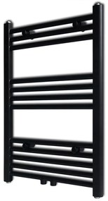 Radiatore Centrale Portasciugamano Dritto Nero 500 X 764 Mm /