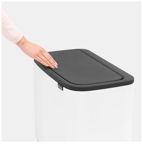 Cestino per la spazzatura in acciaio bianco per raccolta differenziata/touch 33 l Bo Touch Bin – Brabantia