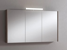 Pensile con luce Akira rovere scuro L 120 x H 70 x P 15.5 cm