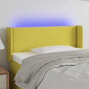 Testiera A Led Verde 103x16x78/88 Cm İn Tessuto /
