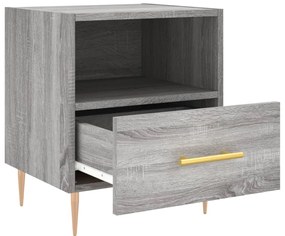 Comodini 2 pz Grigio Sonoma 40x35x47,5 cm in Legno Multistrato