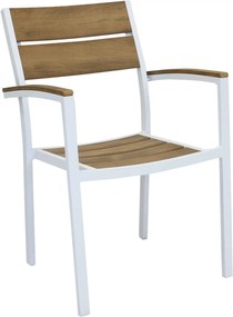 VIDUUS - poltrona da giardino in alluminio e polywood impilabile