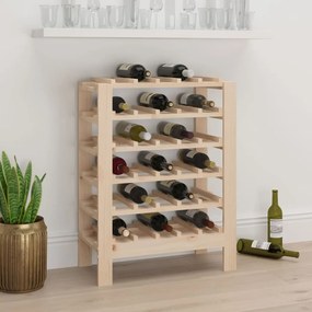 Portavini 61,5x30x82 Cm İn Legno Massello Di Pino /