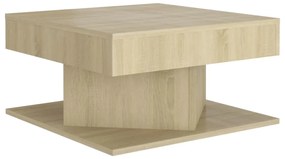 Tavolino da salotto rovere sonoma 57x57x30 cm legno multistrato