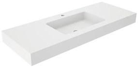Mobile bagno sospeso con lavabo L 120 x H 34 x P 45 cm neve per vasca centrale Element
