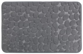 Grigio Tappeto da bagno con memory foam Grigio, 80 x 50 cm Pebbles - Wenko