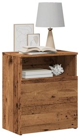 Comodino Legno Antico 50x32x60 Cm İn Legno Multistrato /