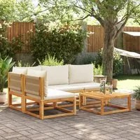 Set Divano da Giardino 5 pz con Cuscini Legno Massello Acacia 3278865