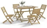 Set da Pranzo per Giardino 5 pz in Legno Massello di Acacia 3295001