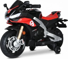 Moto Elettrica per Bambini 12V con Licenza Aprilia RSIV Small Nera...