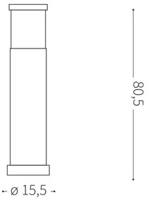 Ideal Lux - Lampada da esterno 1xE27/42W/230V 80 cm IP44 antracite