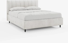 ONYX letto imbottito con vano contenitore e testiera verticale in tessuto certificato Oeko-Tex®