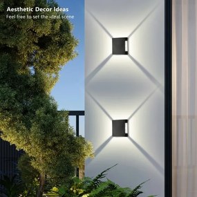 Brilagi - Applique da parete per esterni a LED QUADRAY LED/4W/230V nero IP65