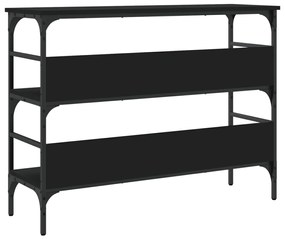 Tavolino Consolle Nero 100x32x75 cm in Legno Multistrato