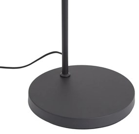 Lampada da terra di design nera con vetro fumé - Ana