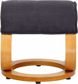 Set di poltrona e poggiapiedi grigi con rivestimento in tessuto Rika Paprika - Støraa