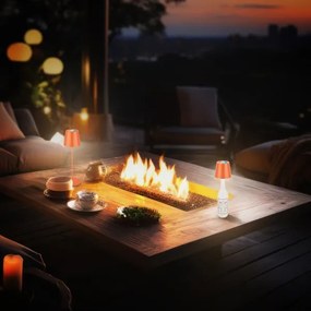 Briloner 7510012-LED Lampada da tavolo RGB dimmerabile CALIDA 2,5W/5V IP44 1200mAh arancione