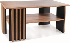 Tavolino Evita – rovere artisan / nero 100x60 cm