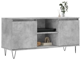 Mobile porta tv grigio cemento 104x35x50cm in legno multistrato