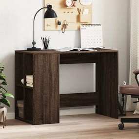 Scrivania Rovere Marrone 102x50x75 Cm İn Legno Multistrato /