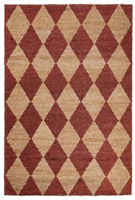 Passatoia color terracotta in misto iuta tessuta a mano 60x230 cm Effie Diamond – Flair Rugs