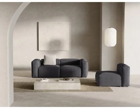 Divano grigio scuro con rivestimento in velluto a coste 224 cm Bergamo – Cosmopolitan Design