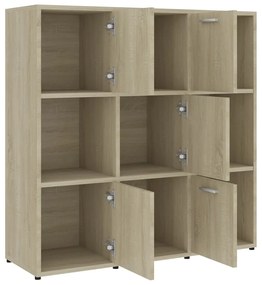 Libreria rovere sonoma 90x30x90 cm in truciolato