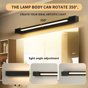 Brilagi-LED Lampada per specchio da bagno AQUA LINE LED/18W/230V 60 cm IP44 nero