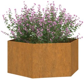 Fioriera Ruggine 90x90x45 cm Acciaio Corten